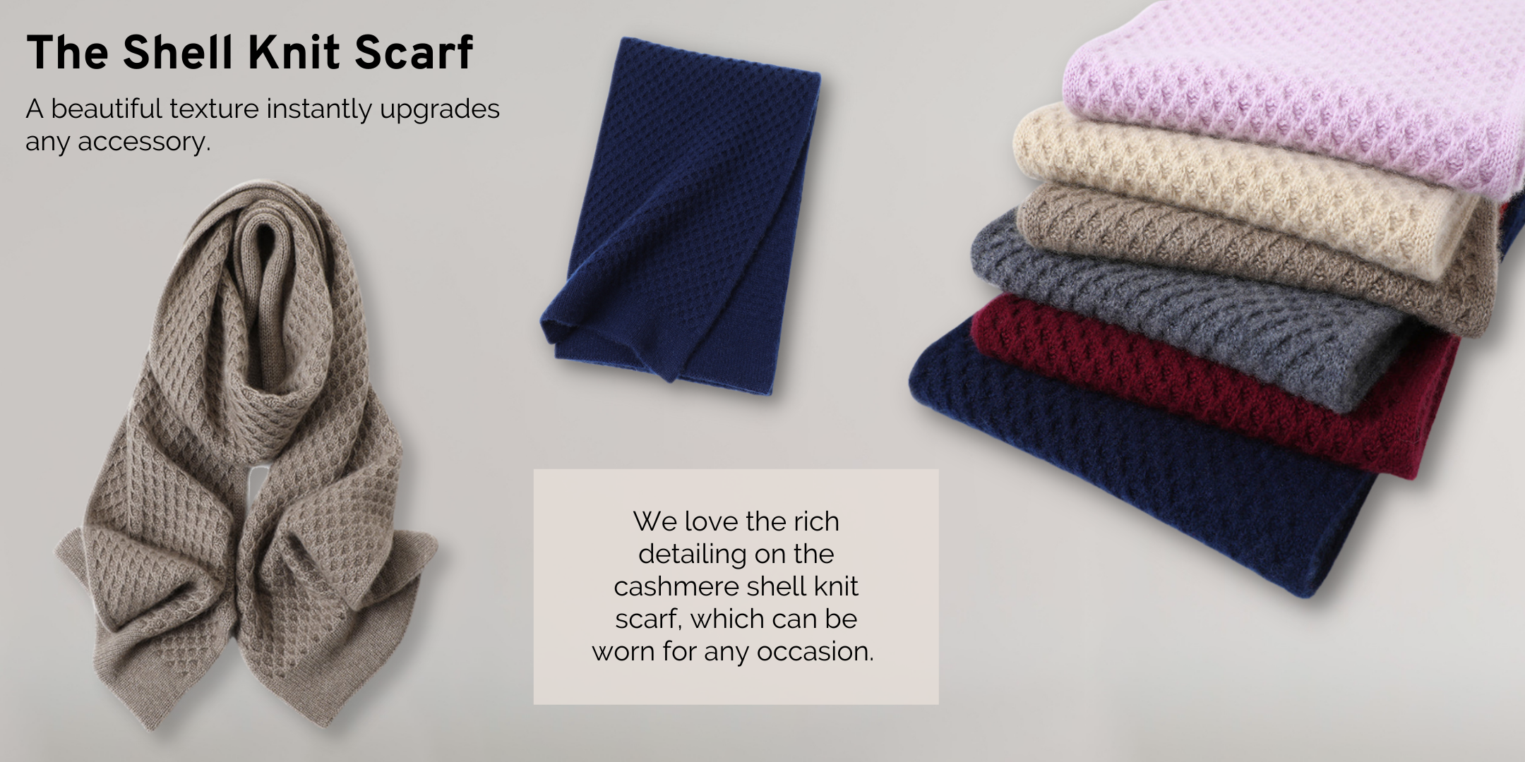 Shellknit Cashmere Scarf