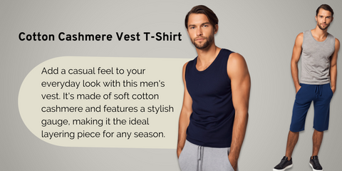 Cotton Cashmere Vest T-Shirt