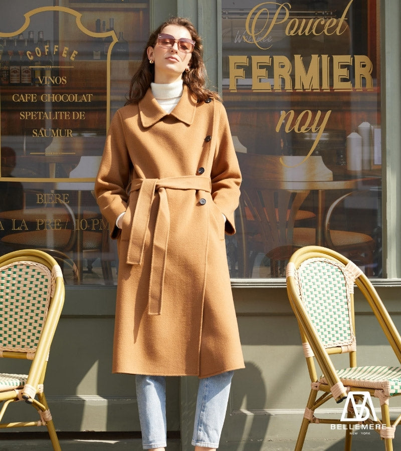 Coat, Belt & Turtleneck | Winter Outfits | Bellemere
