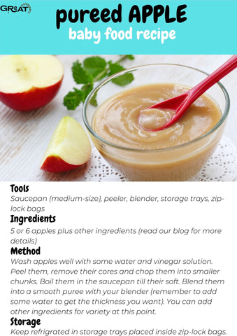 pureed apple baby food recipe