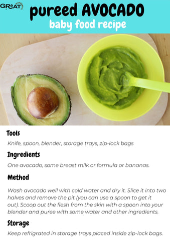 pureed avocado baby food recipe