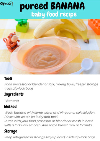 pureed banana baby food recipe