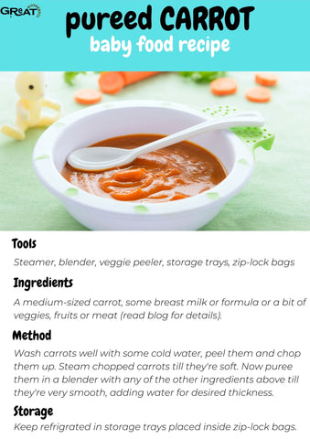 pureed carrot baby food recipe