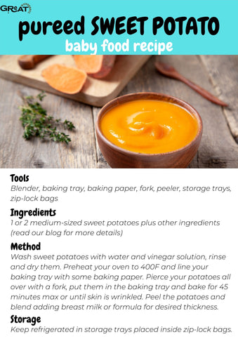 pureed sweet potato baby food recipe