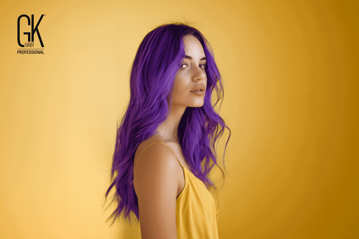 Girl showing Lilac Hair