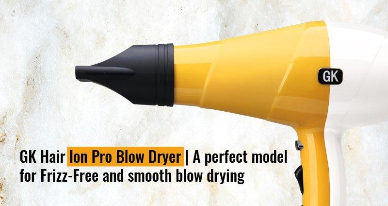  GK Hair Ion Pro Blow Dryer | A perfect model for frizz-less and smooth blow drying