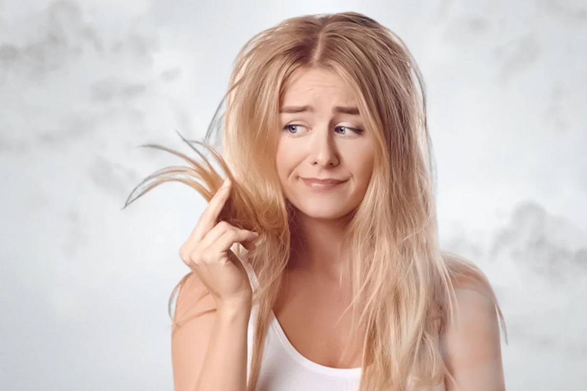 Girl showing her locks