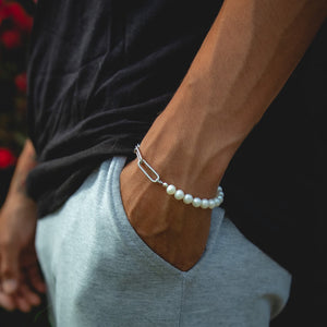 Paper clip Pearl Bracelet - Ouchie Mamas