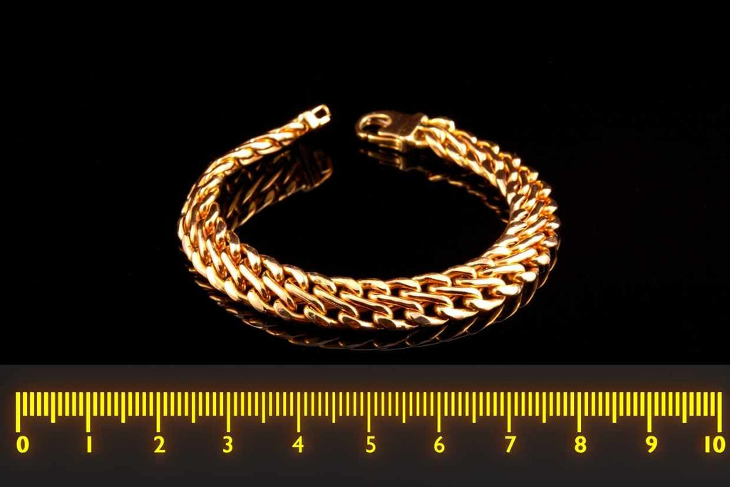 Figaro Bracelet 18k Real Gold Plated Cuban Link Bracelet For Men Durable  No Color Fading Figaro Chain Bracelet 6mm 9mm Mens Gold Bracelet Urban Fash   Fruugo IN