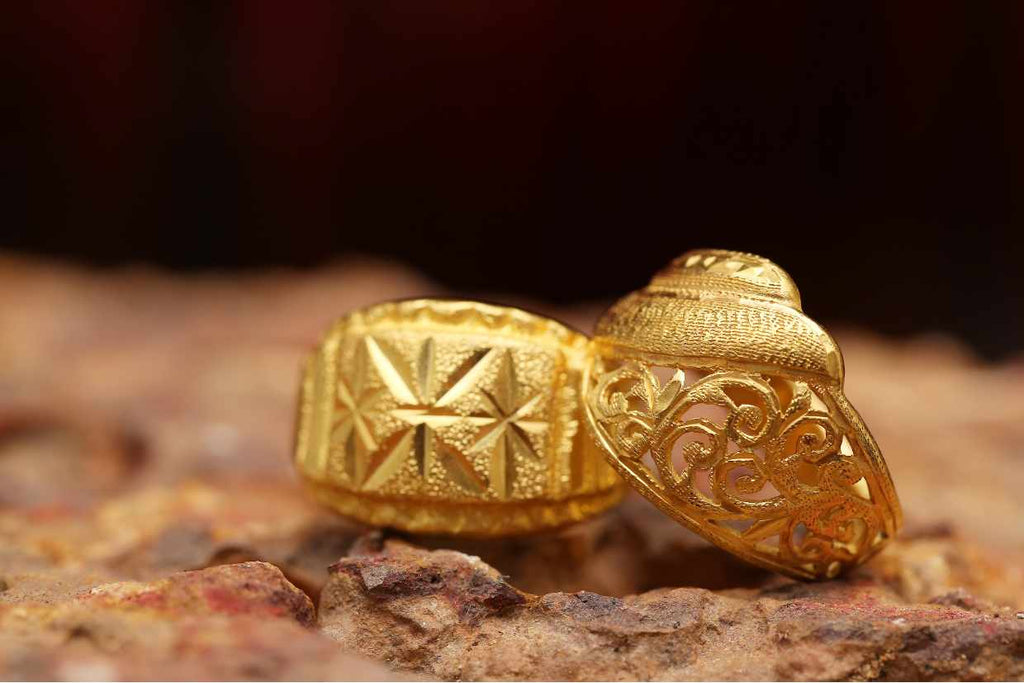 Heavy gold rings