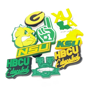 HBCU Educated Shoe Charms - Grambling, Kentucky State, Mississippi Valley, Wilberforce, Xavier - The Frugal Shop LLC
