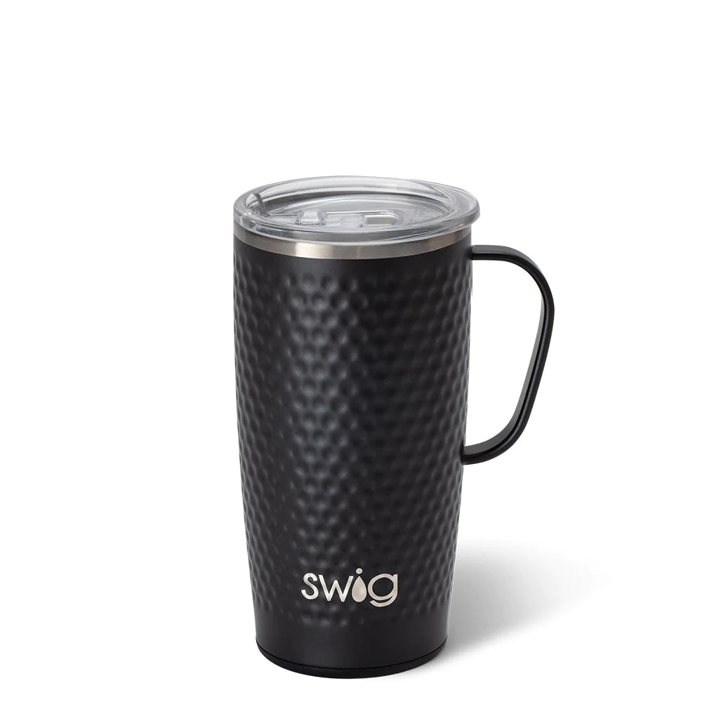 Swig Life 22oz Tall Travel Mug with Handle and Lid, Cup Holder Friendly,  Dishwasher Safe, Stainless Steel, Triple Insulated Coffee Mug Tumbler  (Water Lily) 