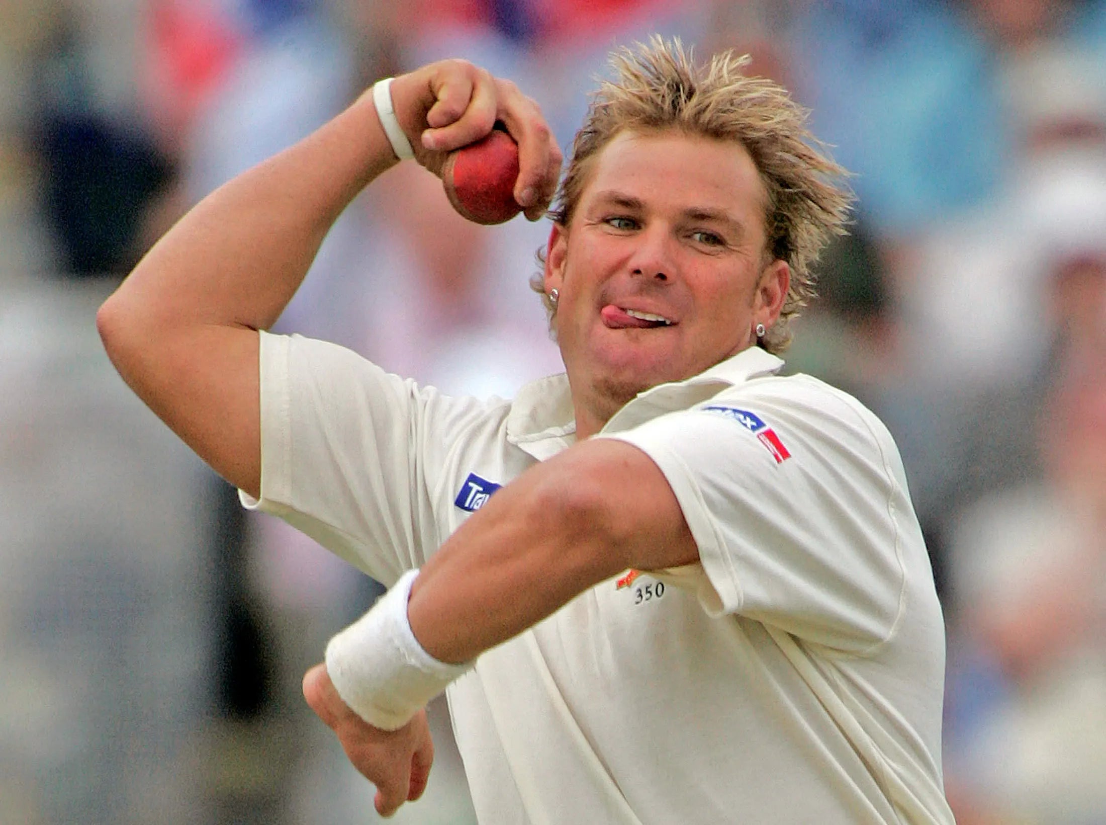 Shane Warne Bowling his traditional and magical leg spin bowling