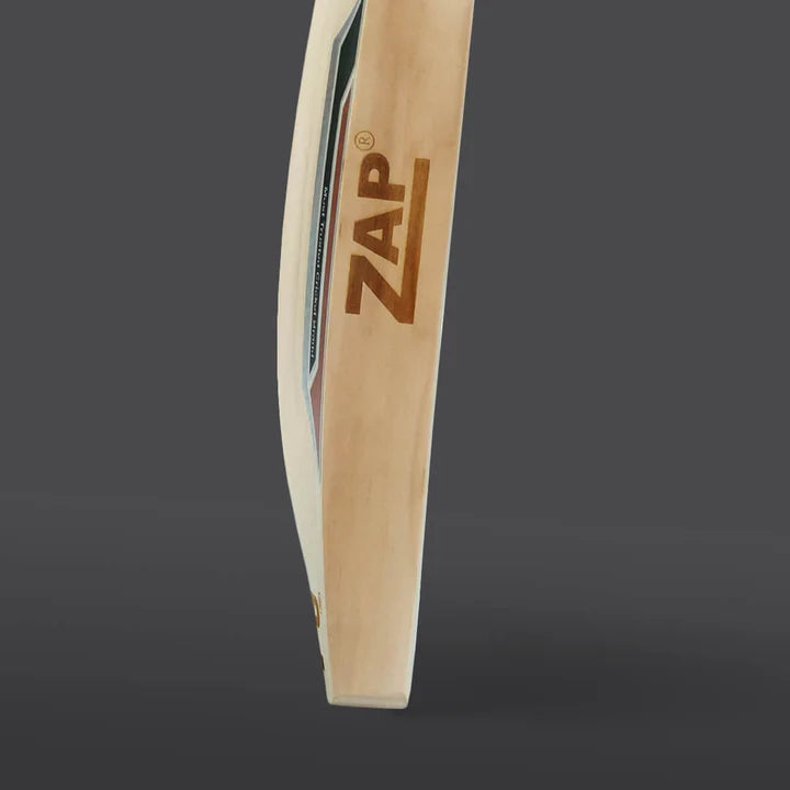 The edge and thickness of a cricket bat