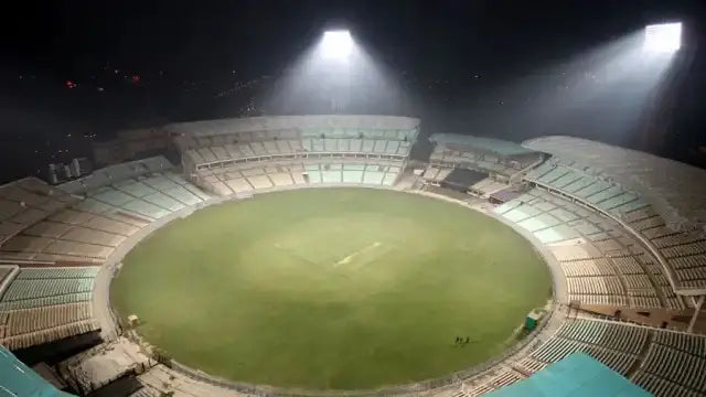 An aerial view of the Eden Garden Cricket Stadium showing its massive seating capacity