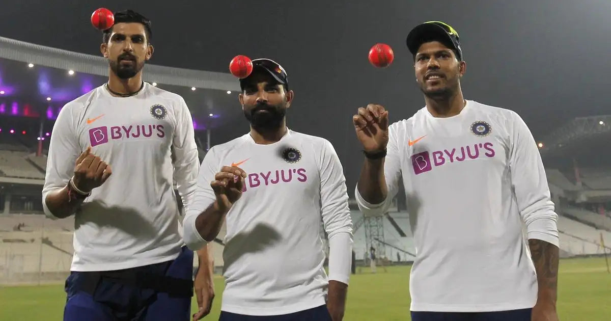 India's pace trio, Ishant Sharma, Mohammad Shami and Umesh Yadav gear up in preparation before India's first ever pink ball day night test cricket match against Bangladesh