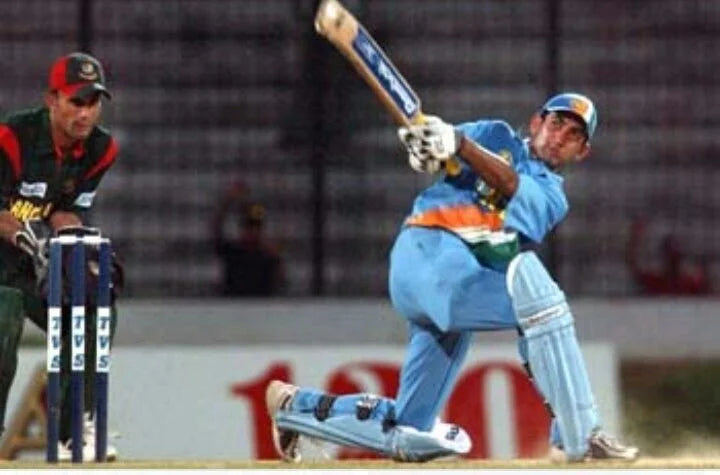 Gautam Gambhir Batting in his debut ODI game