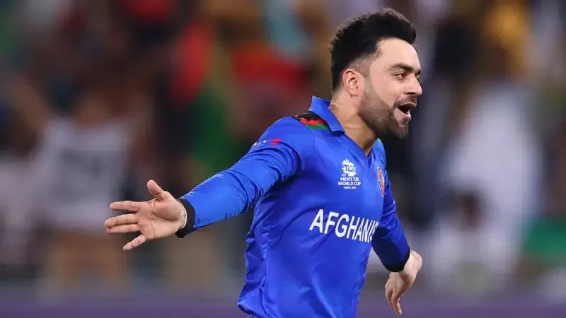 Rashid Khan Celebrates a wicket in his trademark style