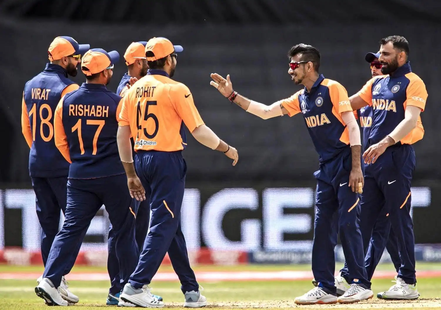Indian Cricket Team's away orange jersey