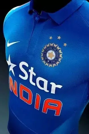 Three stars on the Indian Cricket Team jersey's crest