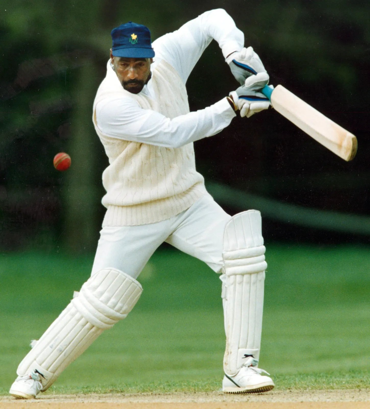 Sir Viv Richards batting in the County Cricket Championship for the Glamorgan Team