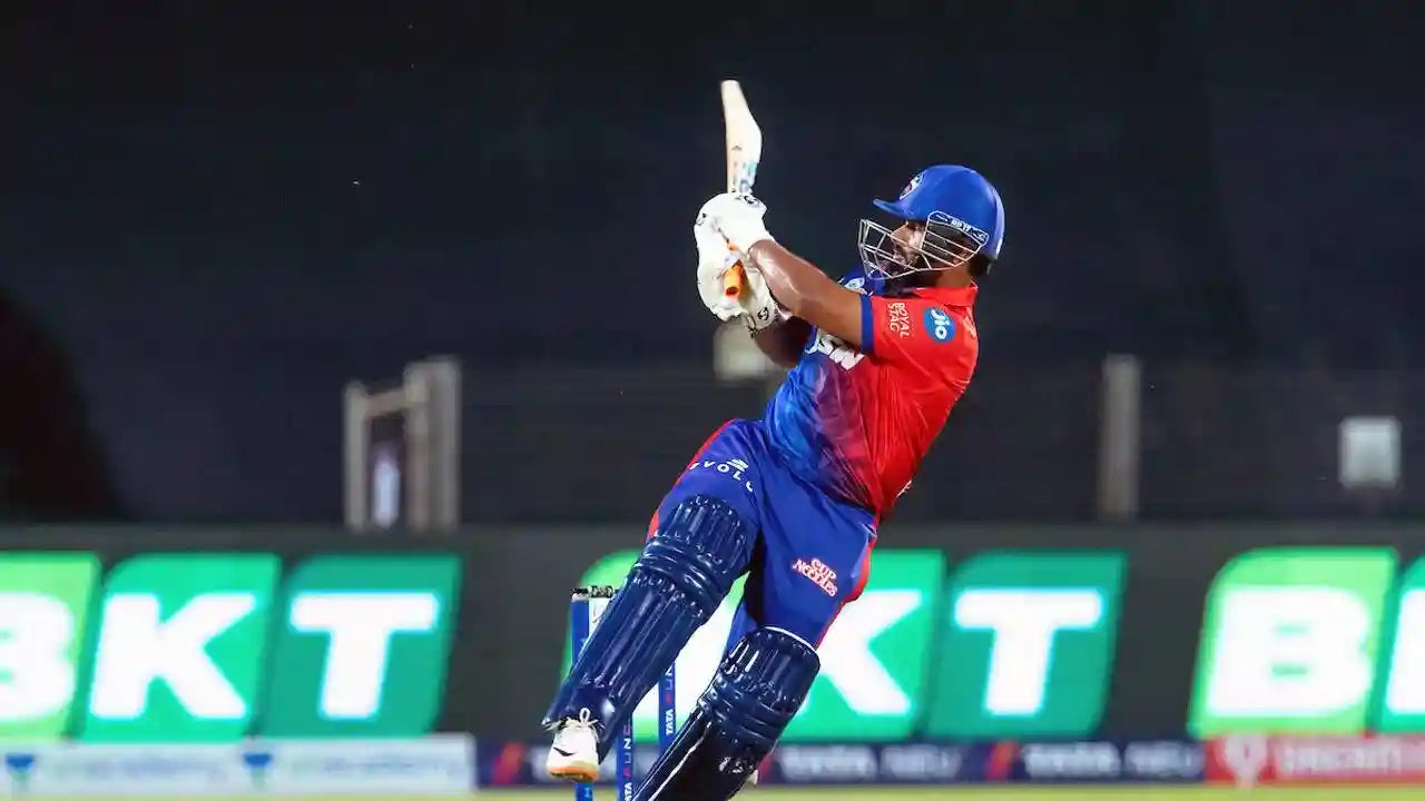 Rishabh Pant batting for the Delhi Capitals in the IPL