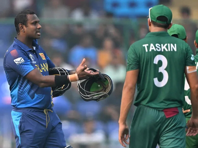 Angelo Mathews furious after given timed out against Bangladesh
