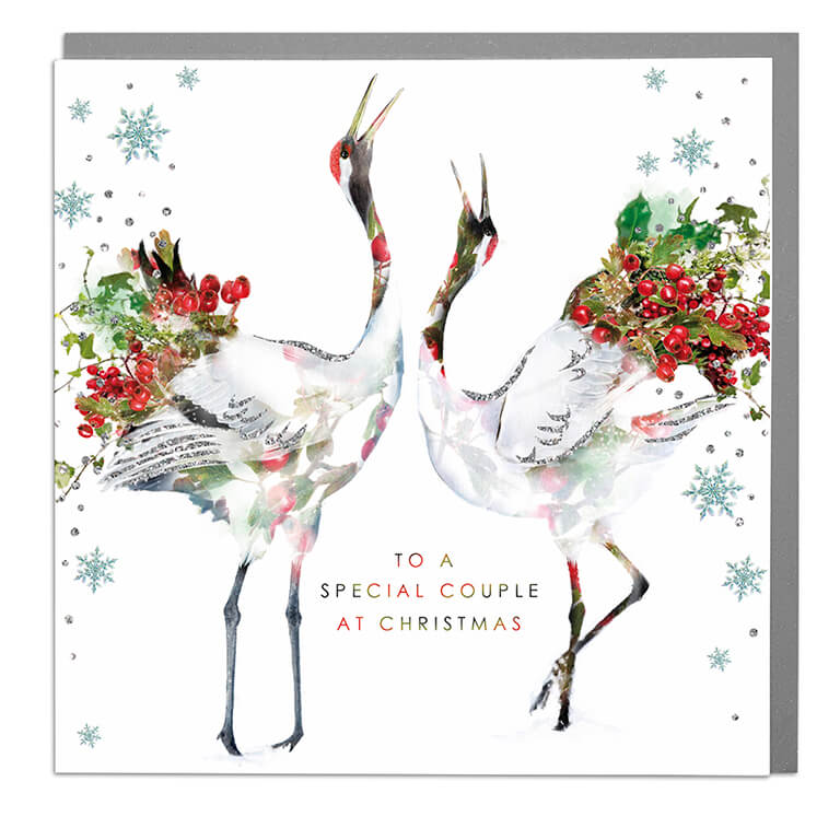 Cranes Special Couple Christmas Card Lola Design Ltd