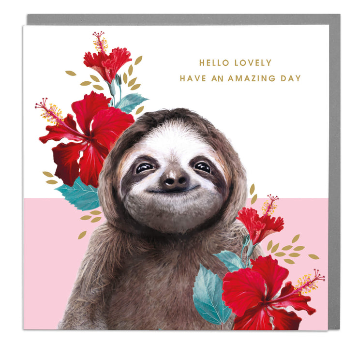 Sloth Birthday Card Lola Design Ltd