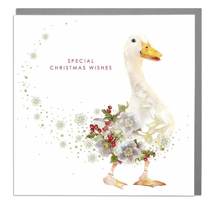 Duck Christmas Card by Lola Design Lola Design Ltd