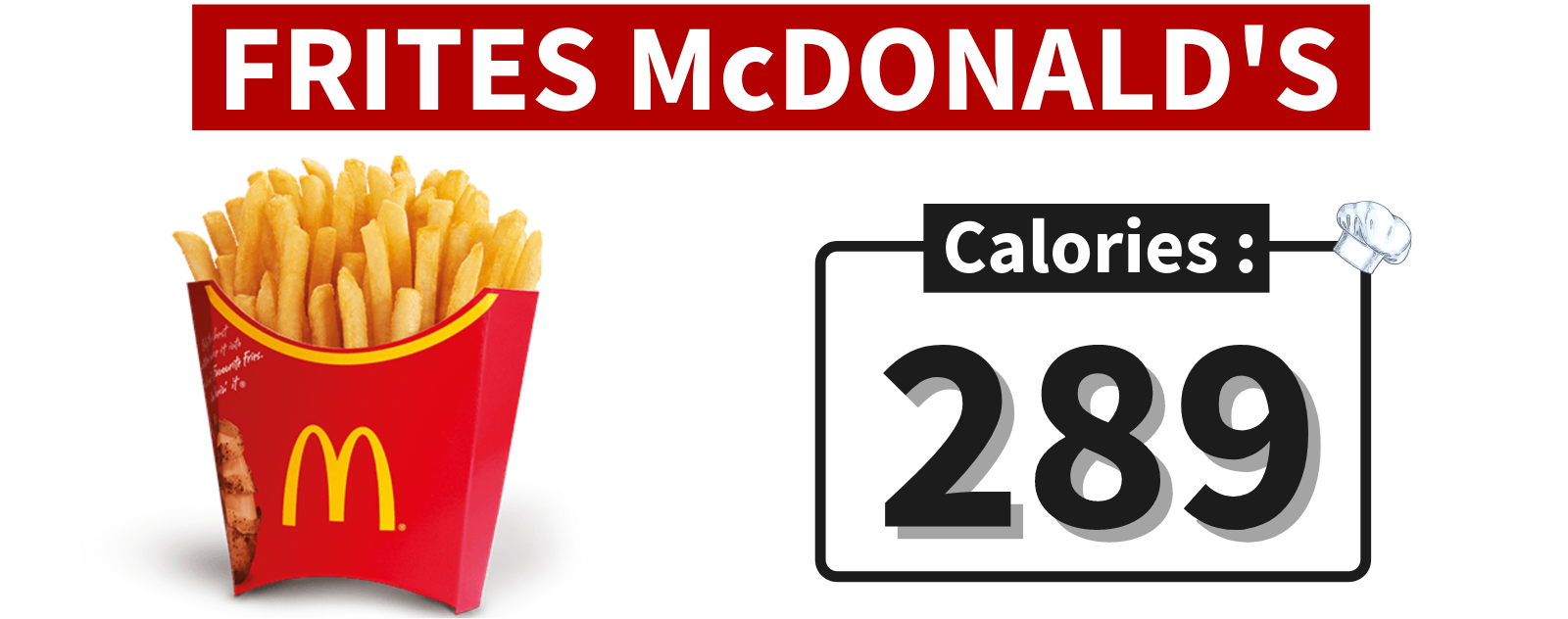 Calories Frites McDonald's