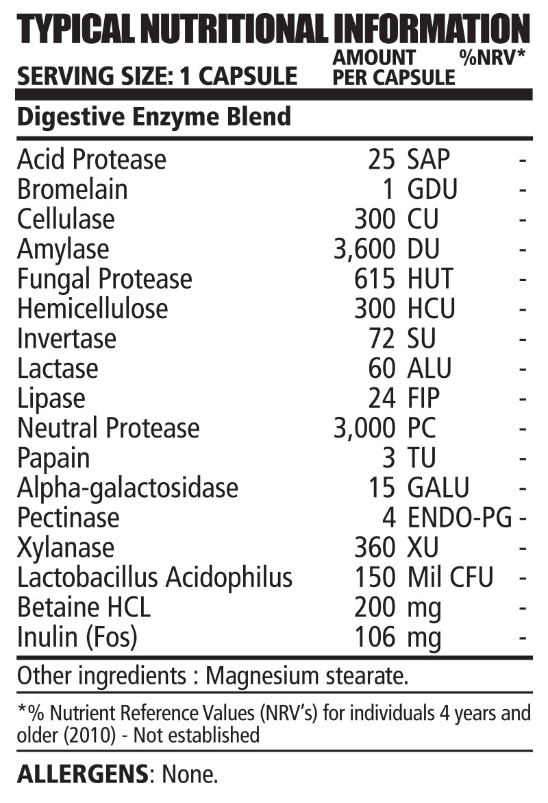 NPL Digestive Enzymes - 60 Caps