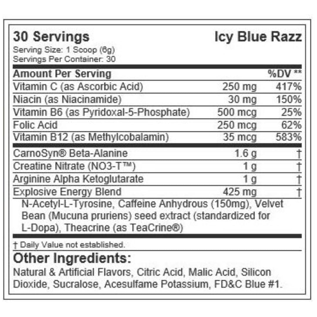 Cellucor C4 Original 195g - Nutritional Information