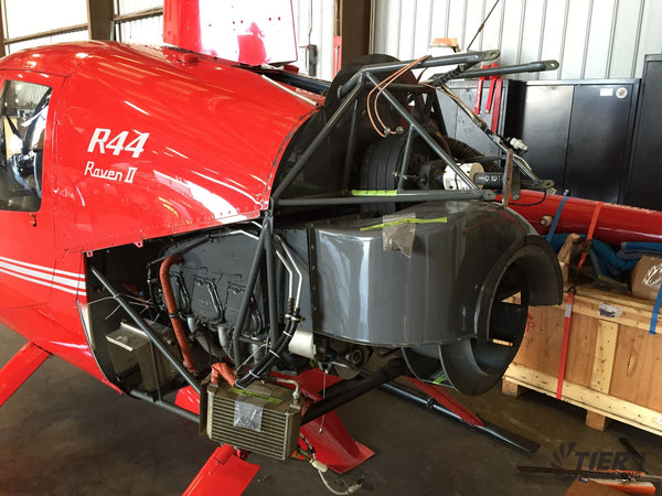 Robinson 44 Helicopter conversion to electric - before removing Lycoming engine
