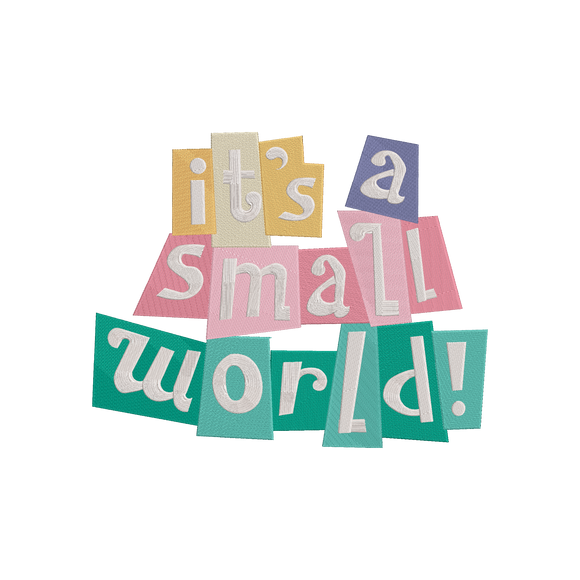 Disney Park Inspired Machine Embroidery It S A Small World Sign Comp Mouse More Boutique