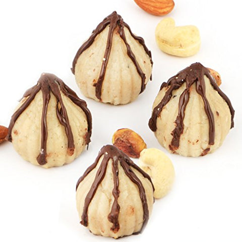 Ghasitaram Gifts Indian Sweets - Sweets Ganesha Chaturthi Gifts Modaks Chocolate Drape Kaju Modak 400 GMS