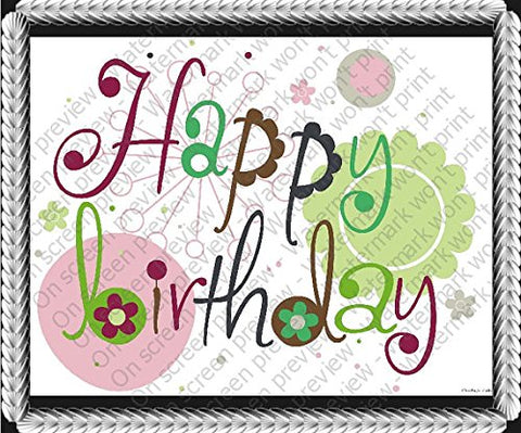 1 2 Sheet Happy Birthday Springa A Edible Cake Cupcake Party Topper D Ninelife Singapore