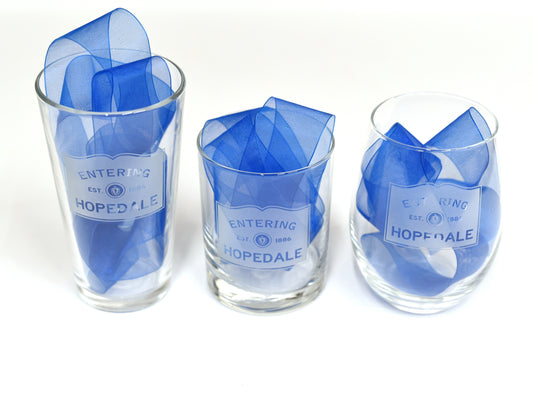 Saban Glass - Sheer Stemless Wine: Aquamarine Blue - Josephs Jewelers