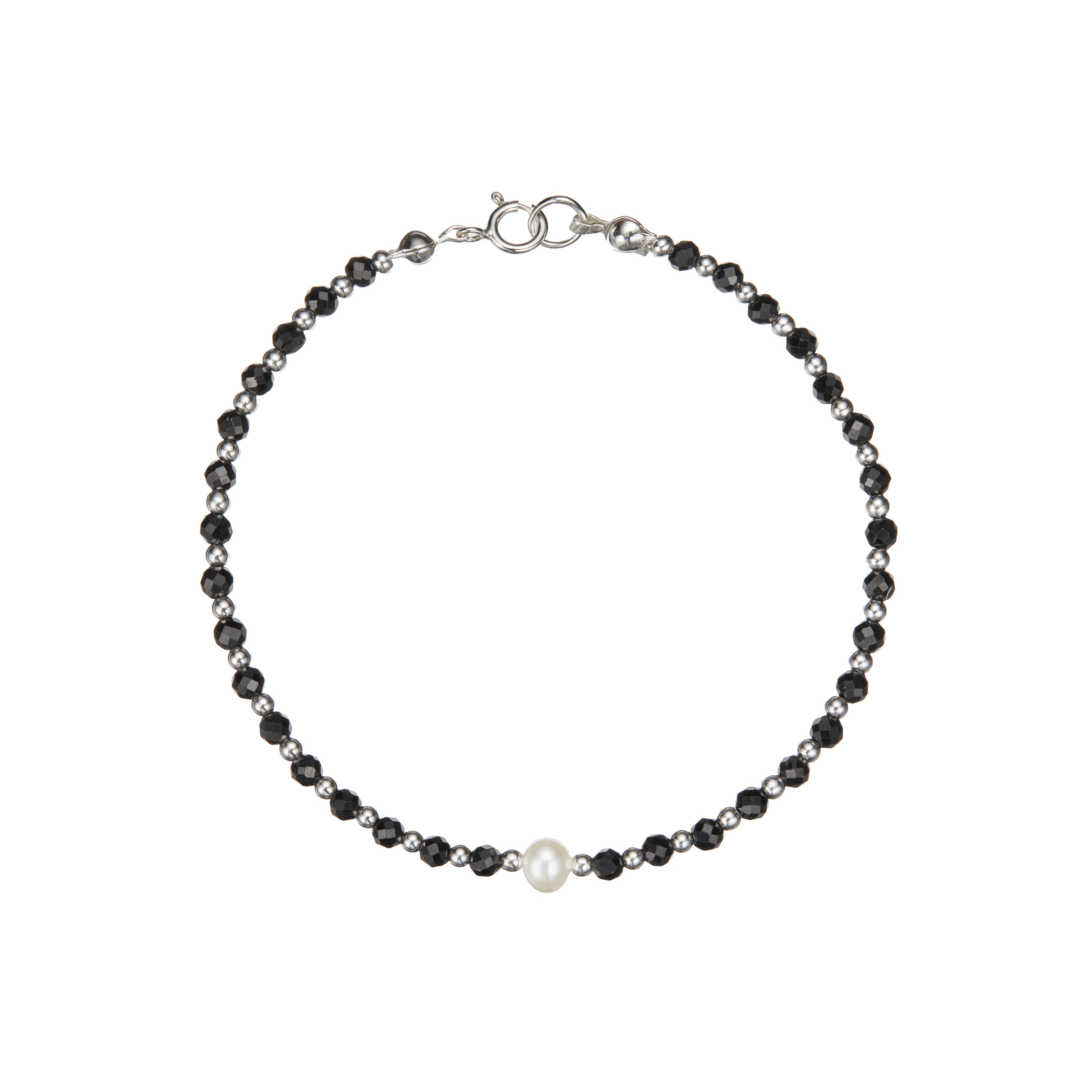 Silver Spinel Gemstone Bracelet