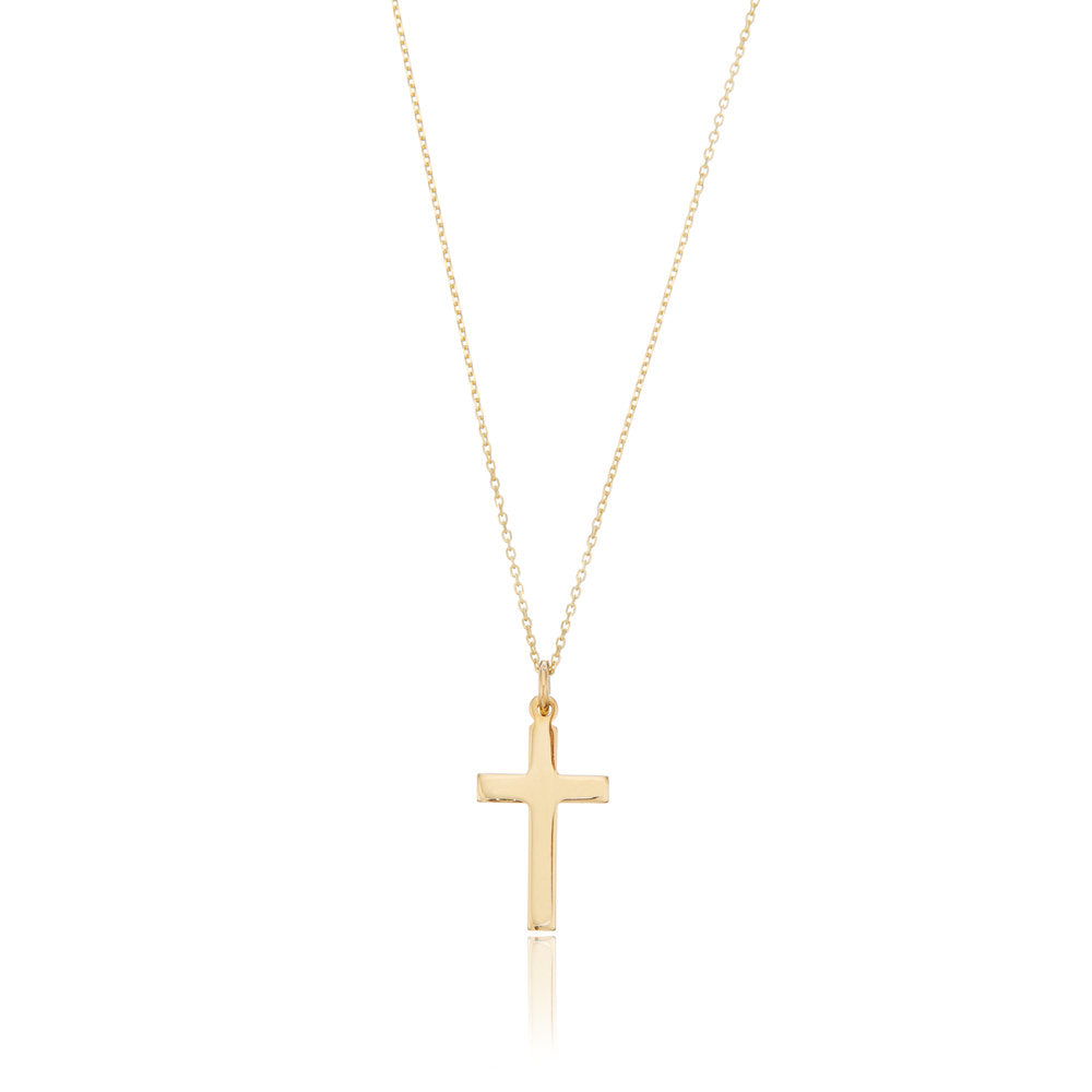 Solid Gold Cross Necklace