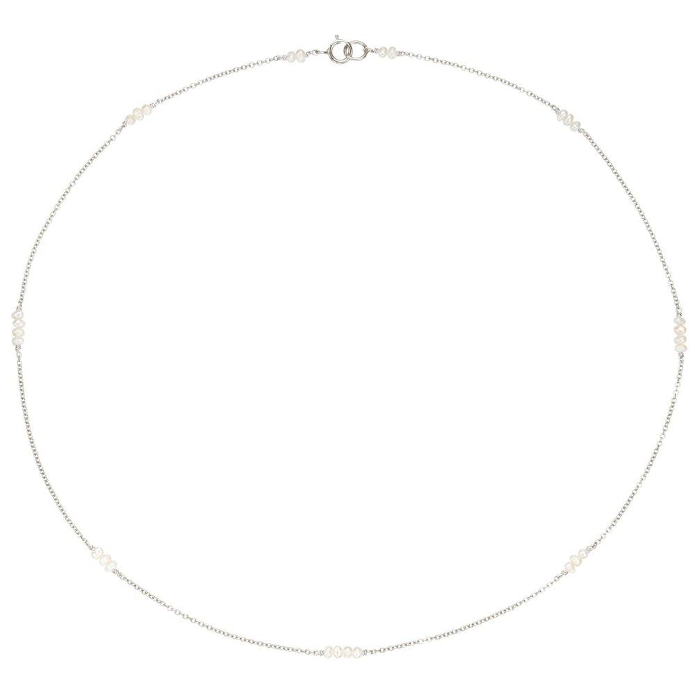 White Gold Mini Pearl Choker