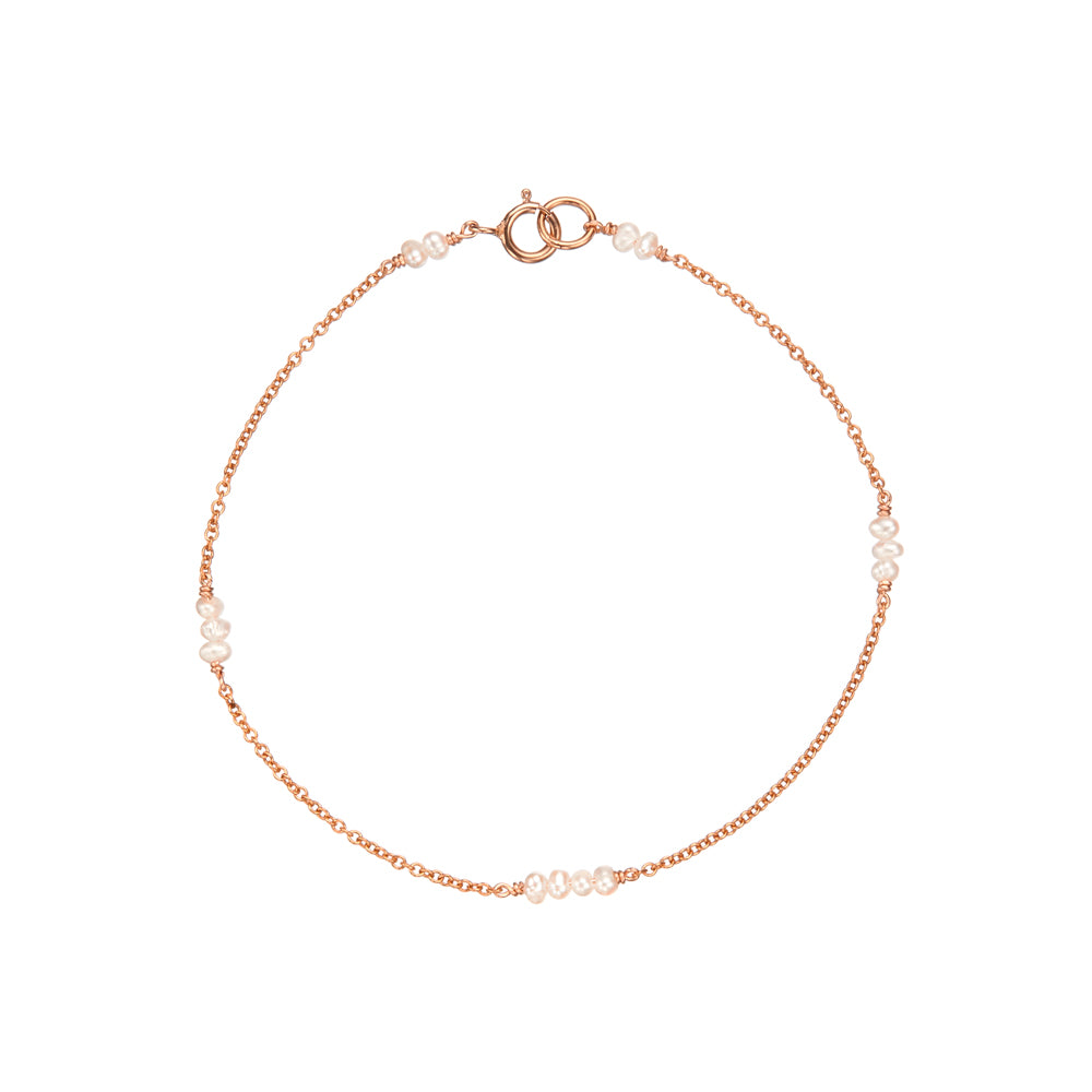 Rose Gold Mini Pearl Bracelet