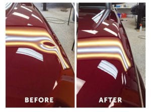 Mobile dent repair before and after