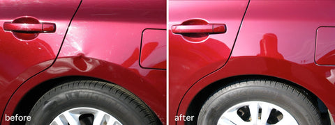 before and after dent repair