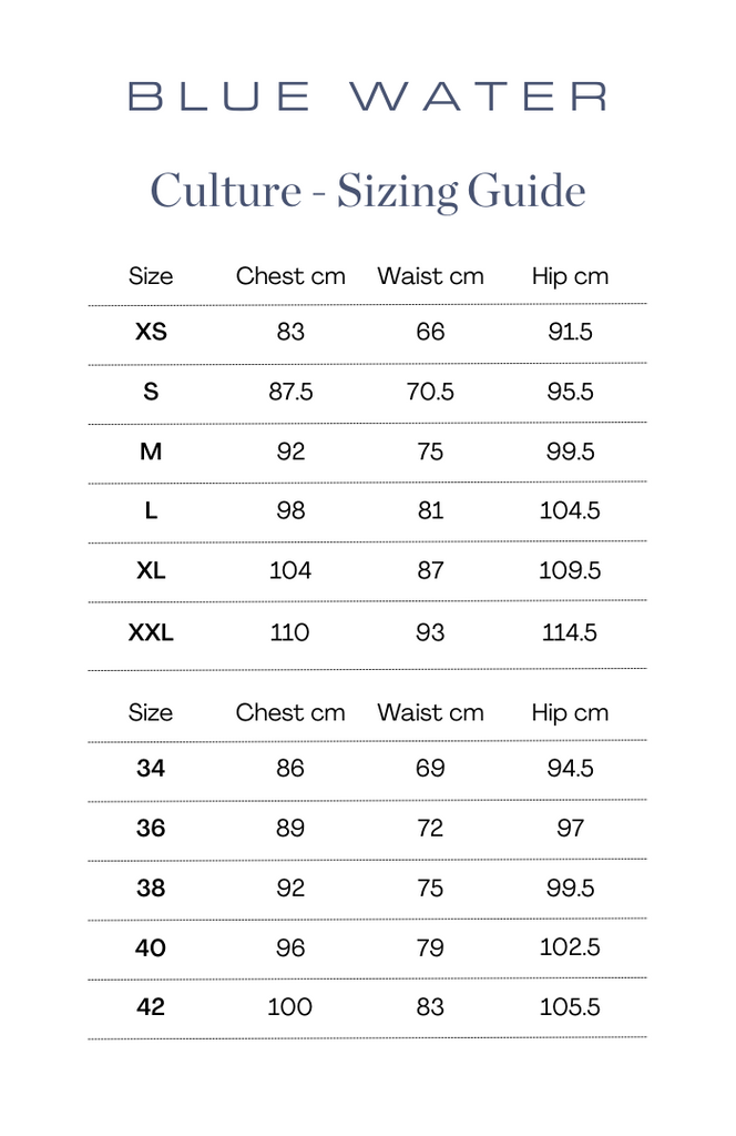 culture clothing sizes