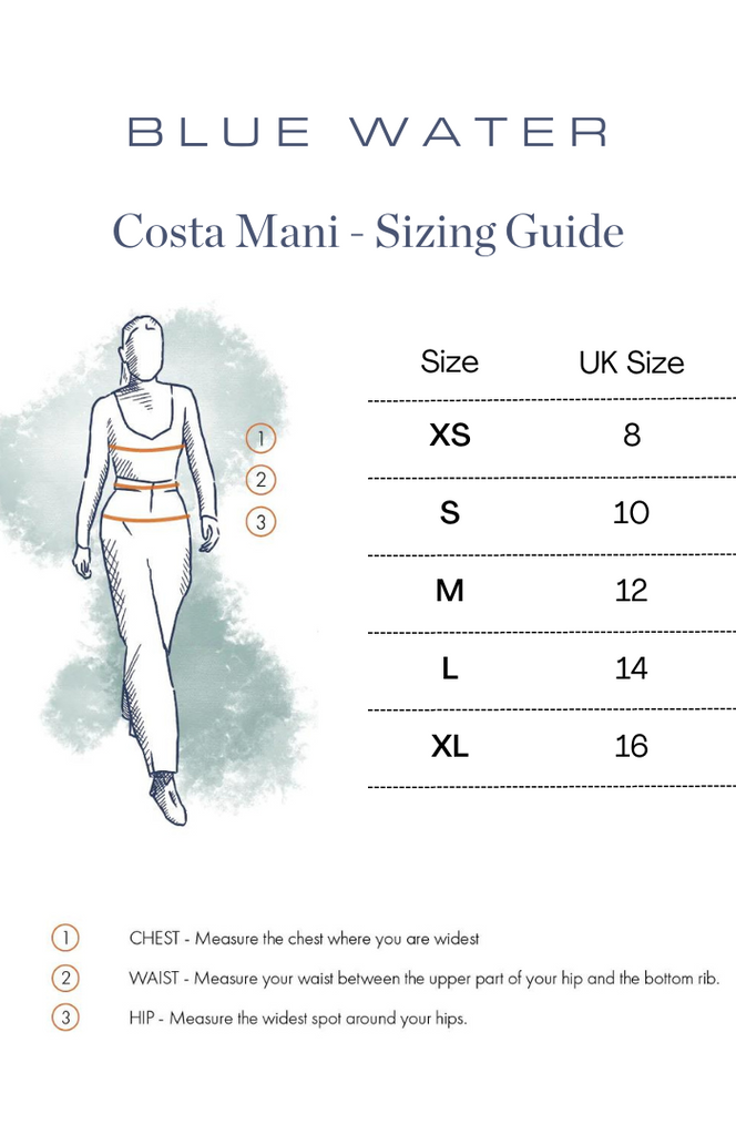 Costa Mani clothing size guide