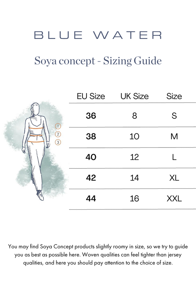 Soya Concept size guide