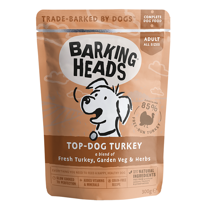 Download Barking Heads Top-Dog Turkey Wet Food Pouch (300g) - My ...