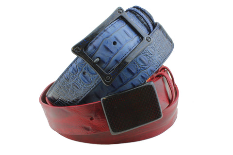 Elliot Rhodes Carbon Fibre Buckles on Vintage or Croc Effect belts