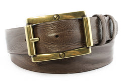 Grant Dark brown screw buckle belt